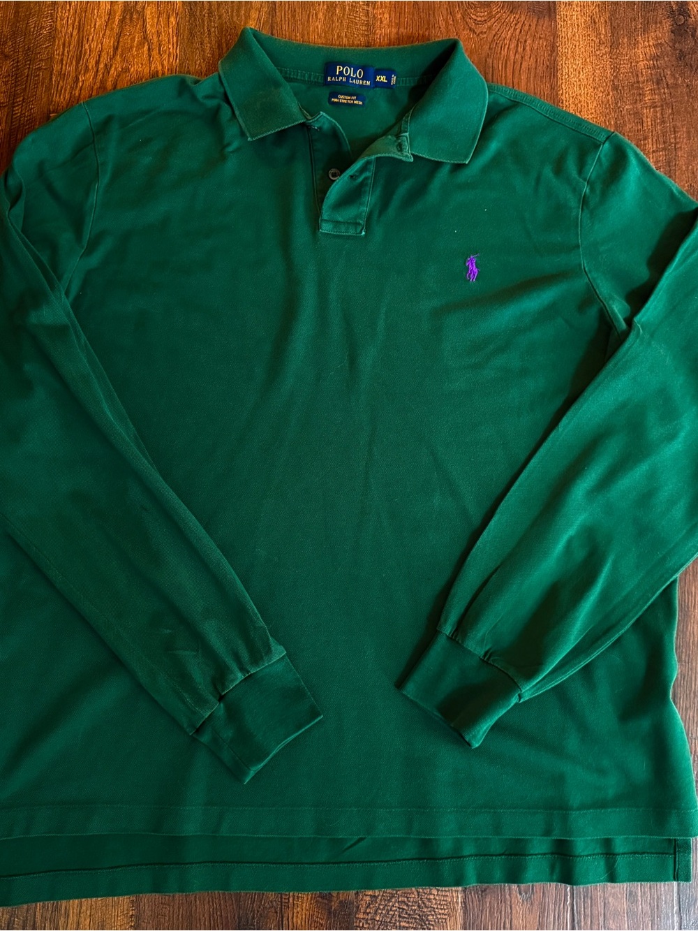 Polo Ralph Lauren Custom Fit Polo Shirt Men’s XXL Hunter Green Long Sleeve